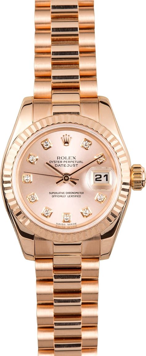 rose gold rolex women's.